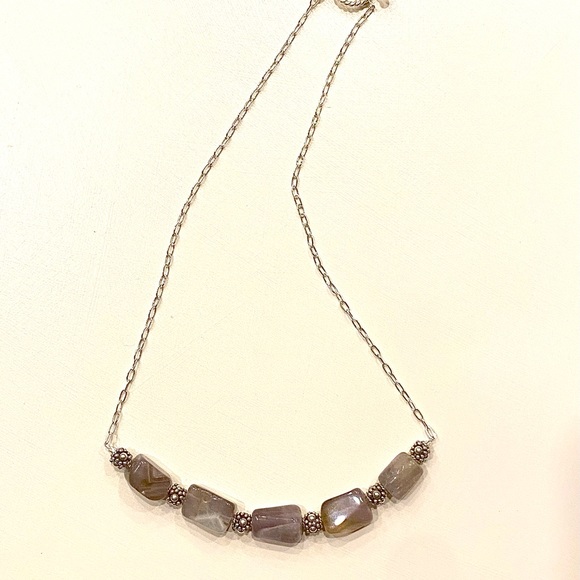Handcrafted Amethyst and Sterling Silver Necklace - Picture 3 of 5